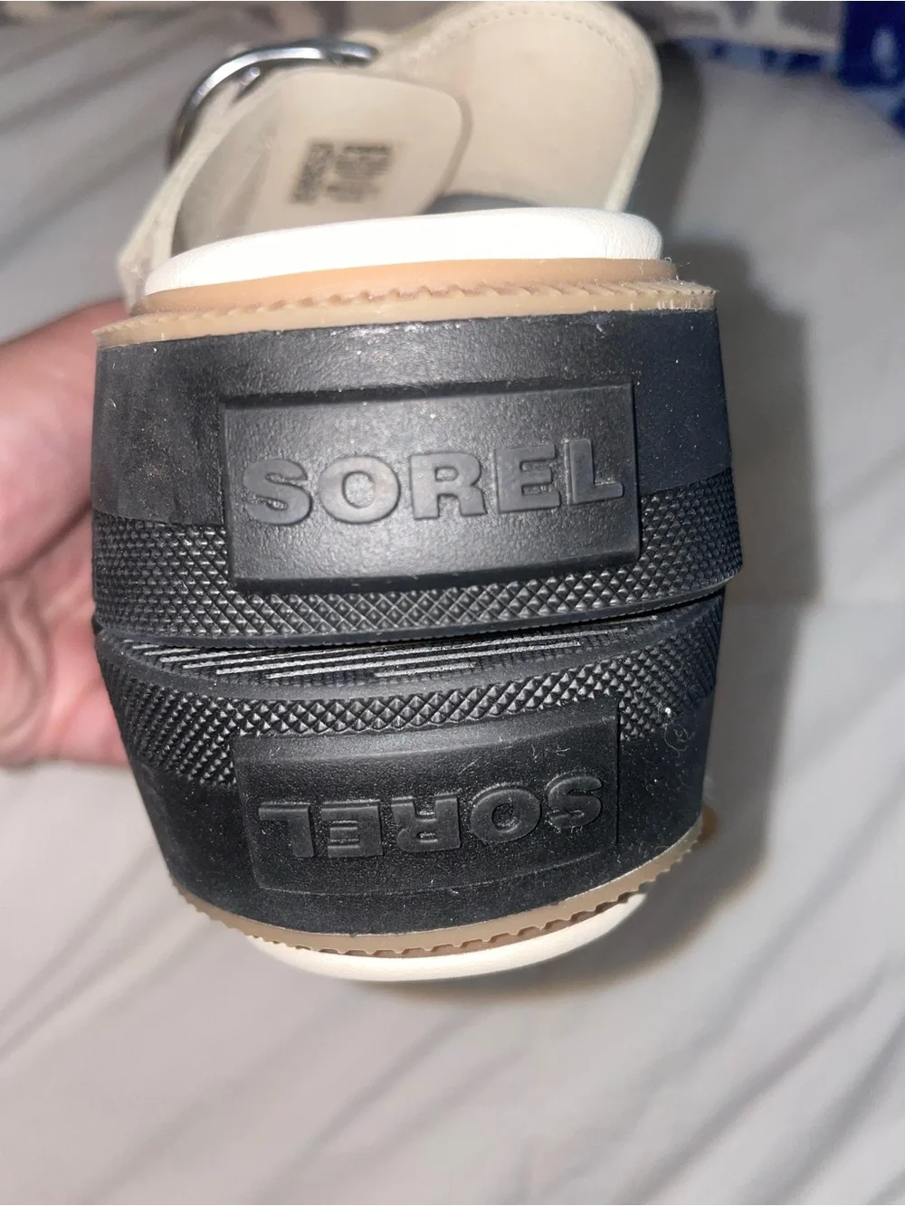 Sorel Cream Double-Strap Buckle leather, chunky Sandals - Picture 7 of 13